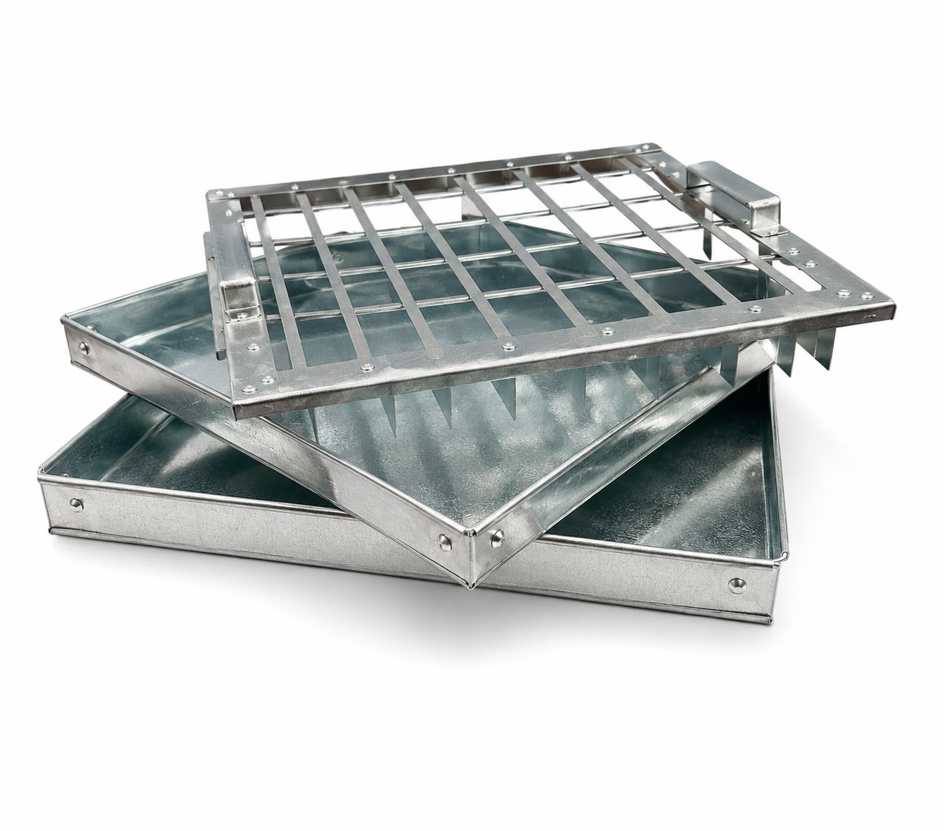 Rusk Pan & Cutter Set 35 x 35 cm – 2 Pans + 50-Cavity Cutter